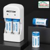 Bộ 2 pin sạc CR123A kèm sạc Beston BST CD643 + RCR123A
