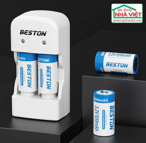 Bộ 2 pin sạc CR123A kèm sạc Beston BST CD643 + RCR123A