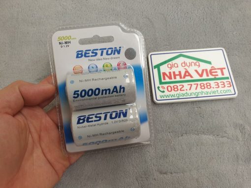 Bộ 2 pin sạc cỡ đại Beston size D 1.2V 5000mAh