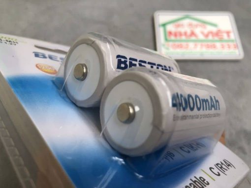 Bộ 2 pin sạc cỡ trung Beston size C 1.2V 4000mAh