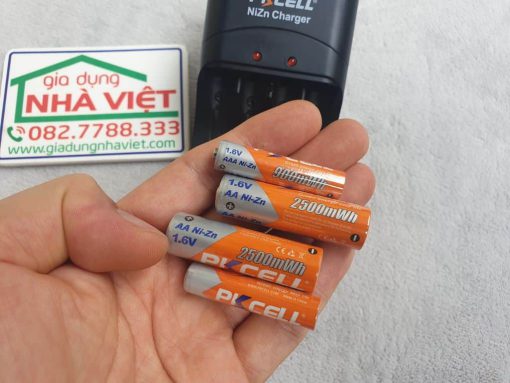 Bộ 2 pin đũa sạc Ni-Zn PkCell AAA 1.6V 900mWh