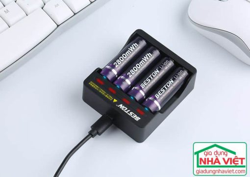 Bộ sạc 4 pin tiểu pin đũa 1.5V Beston M7011 USB