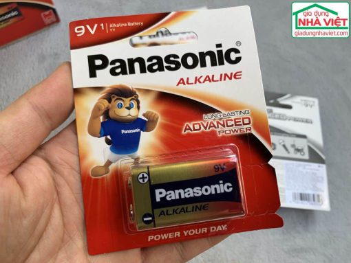 Pin vuông Panasonic 9V 6F22 Alkaline battery 6LR61T chính hãng