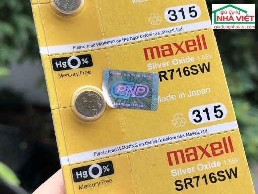 Pin cúc áo Maxell Silver Oxide 315 SR716SW 1.55V