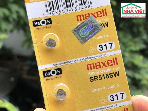 Pin cúc áo Maxell Silver Oxide 317 SR516SW 1.55V