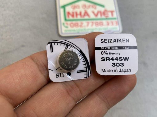 Pin cúc áo Seiko Seizaiken SR44SW Silver Oxide 303 dùng cho thước kẹp Mitutoyo