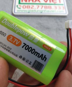Pin ghép 2 cell Lithium-ion 18650 3.7V có dây jack cắm