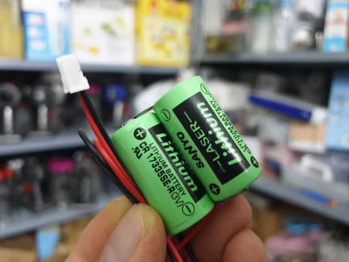 Pin nuôi nguồn Sanyo 2CR17335SE-R MR-BAT6V1 Lithium Laser 6V nhãn xanh