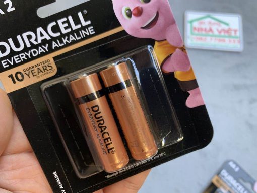 Vỉ 2 pin tiểu Duracell Everyday Alkaline AA LR6 MN1500 1.5V 10 Years