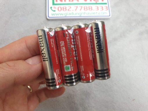 Vỉ 4 pin tiểu AA R6P Maxell Super Power Ace 1.5V