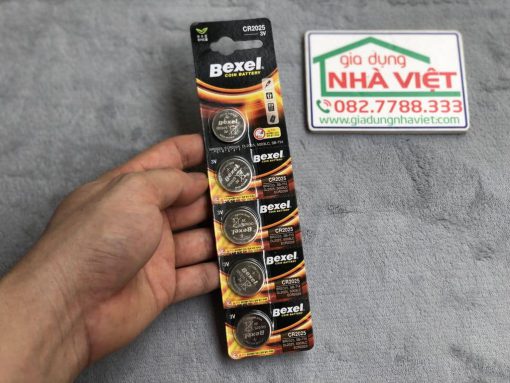 Vỉ 5 pin cúc áo Bexel CR2025 Lithium coin battery 3V Hàn Quốc