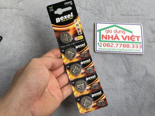 Vỉ 5 pin cúc áo Bexel CR2032 Lithium coin battery 3V Hàn Quốc