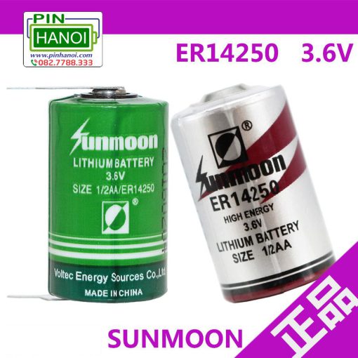 Pin SunMoon ER14250 Lithium Battery 3.6V bộ nhớ PLC RAM