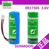 Pin SunMoon ER17505 Lithium Battery 3.6V bộ nhớ PLC RAM vỏ xanh