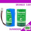 Pin SunMoon ER34615 Size D Lithium Battery 3.6V vỏ xanh