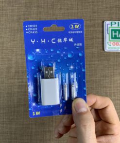Vỉ 2 Pin phao câu 322 kèm sạc pin YHC 3.6V