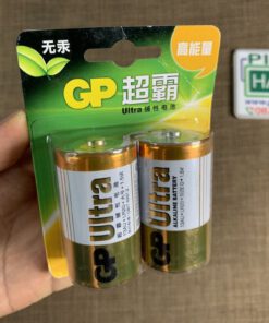 Vỉ 2 pin đại Alkaline GP Ultra 13AU LR20 1.5V chính hãng
