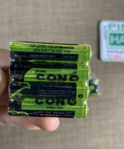 Vỉ 4 Pin đũa AAA Con Ó Decal R03 Pinaco màu xanh nõn chuối