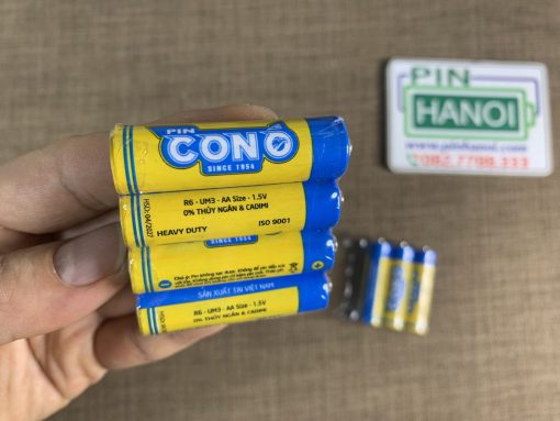 Vỉ 4 Pin tiểu R6P KID Con Ó Pinaco 1.5V vỏ vàng xanh