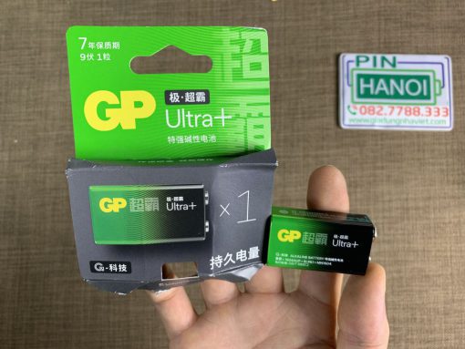 Pin vuông 9V GP Ultra+ Alkaline 1604AUP 6LR61 MN1604