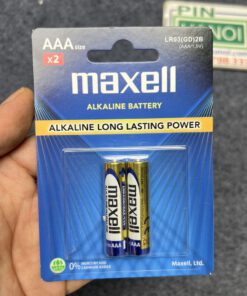 Vỉ 2 pin đũa kiềm AAA Maxell alkaline LR03 GD 2B 1.5V