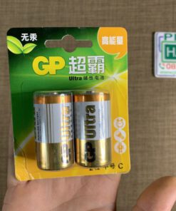 Vỉ 2 pin kiềm trung GP Ultra Alkaline 14AU LR14 C 1.5V