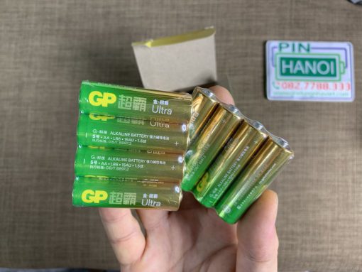 Vỉ 4 pin tiểu kiềm số 5 GP Ultra Alkaline AA LR6 15AU 1.5V
