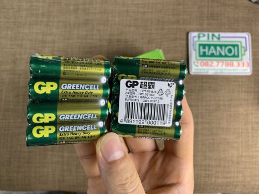 Vỉ 4 pin tiểu số 5 GP Greencell Extra Heavy Duty AA R6P 15G 1.5V