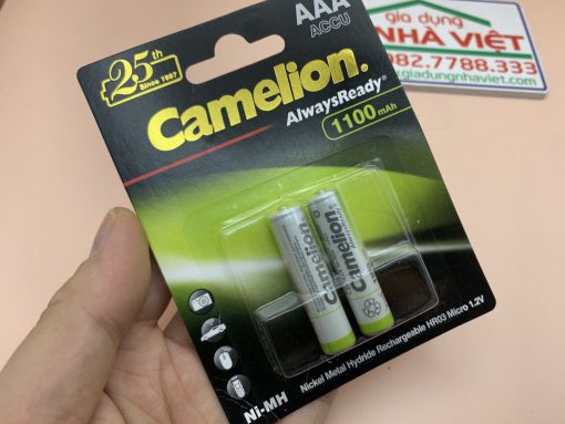 Bộ 2 pin đũa sạc AAA Camelion Always Ready 1100mAh Accu