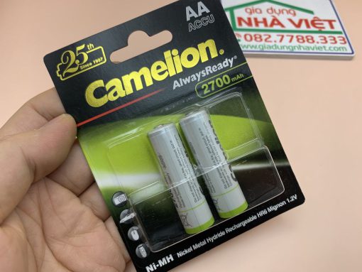 Bộ 2 pin tiểu sạc AA Camelion Alaways Ready 2700mAh Accu