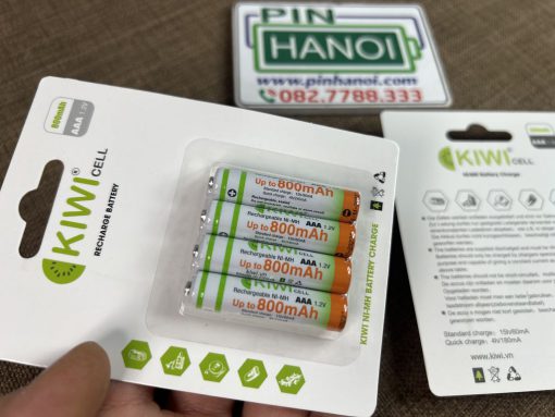 Bộ 4 viên Pin đũa sạc KIWI 800mAh AAA LR03 1.2V