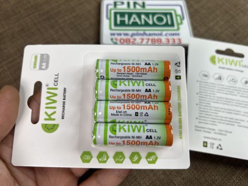 Bộ 4 viên Pin tiểu sạc KIWI 1500mAh AA LR6 1.2V