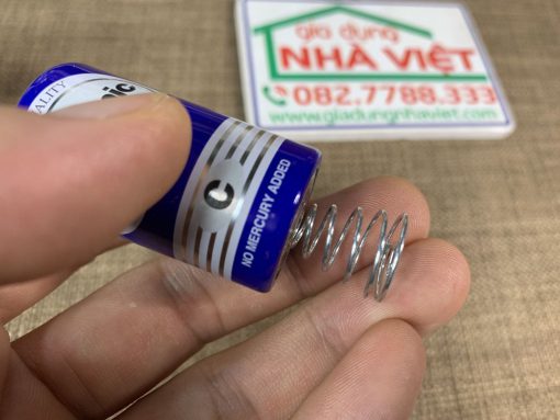 Lò xo cực âm khay pin trung C LR14 pin tiểu AA