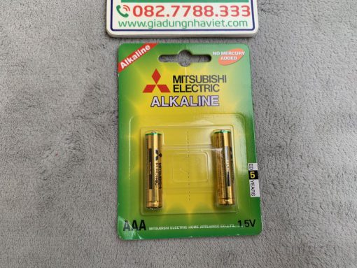 Vỉ 2 pin đũa kiềm Mitsubishi Electric Alkaline AAA LR03 1.5V