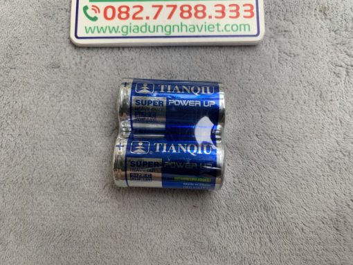 Vỉ 2 pin than cỡ trung TIANQIU C Carbon Zinc 1.5V R14P UM2