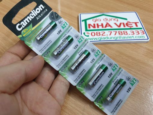 Vỉ 5 viên pin chìa khóa 12V 27A Camelion Alkaline A27 vỏ xanh