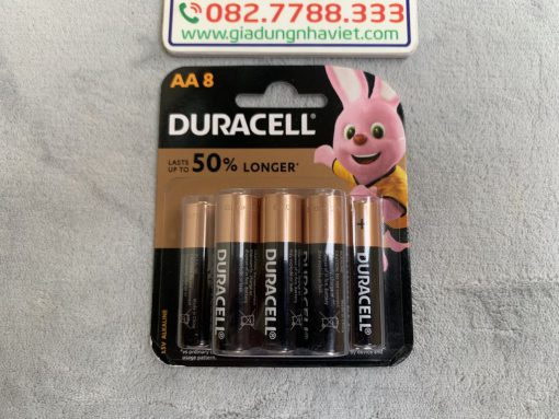 Vỉ 8 pin tiểu kiềm Duracell Coppertop Alkaline AA LR6 MN1500 1.5V