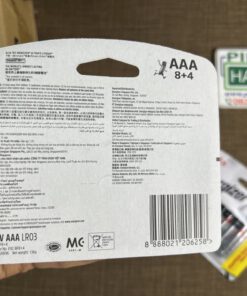 Alternative view of Vỉ 12 pin đũa Energizer Alkaline AAA E92 LR03 BB8+4