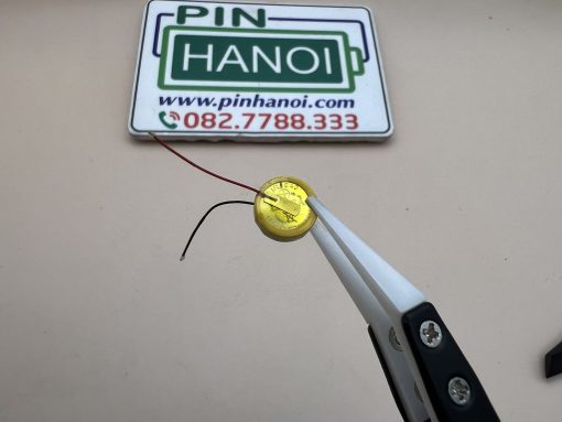 Pin sạc cúc áo LIR1040 đính sẵn dây cho tai nghe