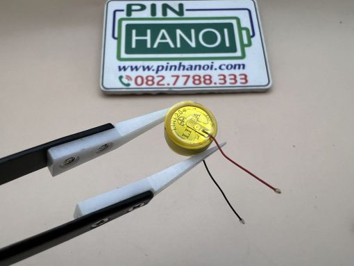 Pin sạc cúc áo LIR1254 đính sẵn dây cho tai nghe
