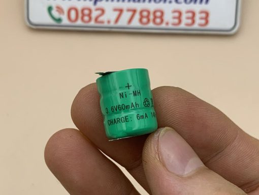 Pin sạc cúc áo hàn chân NI-MH 3.6V 60mAh 3/V60H 6mA 14h