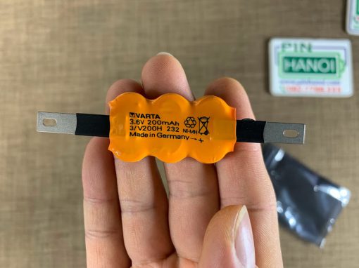 Pin VARTA 3/V200H 3.6V 200MAH ghép 3 cell pin sạc cúc áo NiMH Germany