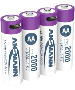 Vỉ 4 pin tiểu sạc ANSMANN 1.5V Li-Ion AA 2000mAh Type-C PBL4 1312-0036