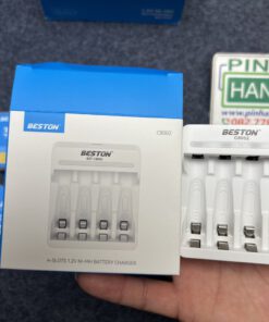 Bộ sạc 4 pin tiểu pin đũa 1.2V USB có báo đầy Beston C8002