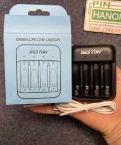 Bộ sạc 4 pin tiểu pin đũa  Li-ion 1.5V Beston M7032 USB-C