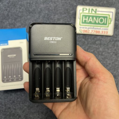 Bộ sạc nhanh 4 pin tiểu pin đũa 1.2V Beston C9012 AC có báo pin đầy