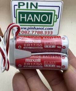 Pin ghép 2 pin PLC Maxell ER17/50 3.6V dây cắm 4 chân màu nâu cao
