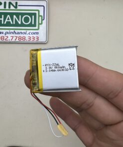 Pin đồng hồ định vị trẻ em 3 dây 3.8v Lithium-Polymer 800mAh 663032