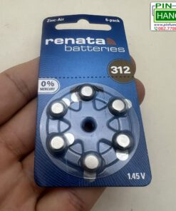 Vỉ 6 pin máy trợ thính 312 1.45V PR41 Renata – Pin Zinc Air