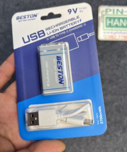 Pin Sạc 9V 1000mAh Beston 9VC-10CV Lithium – Tích Hợp Cổng Sạc Type-C